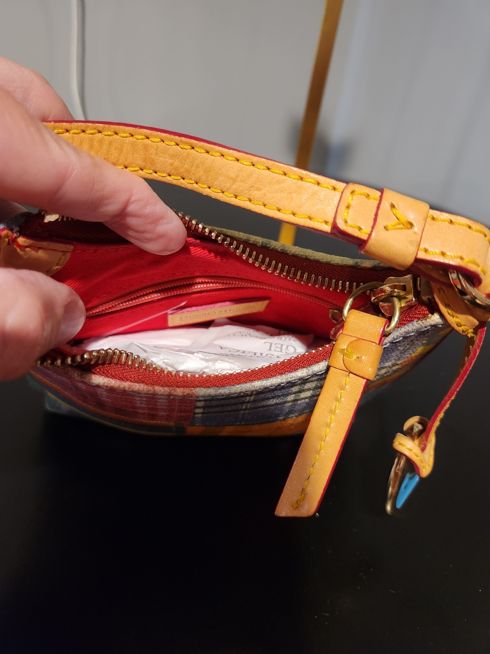 Dooney & Bourke Multicolor Patchwork Mini Bag Or Wristlet - Picture 4 of 5